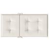 vidaXL Lowback Chair Cushions 2 pcs Melange Cream 100x50x4 cm Fabric