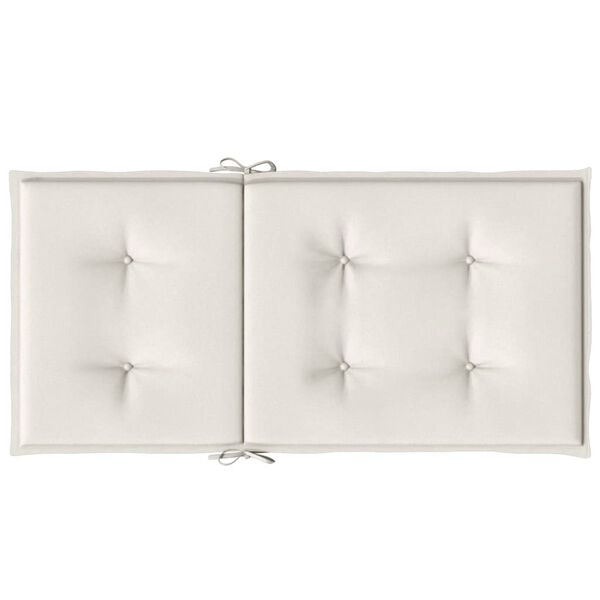 vidaXL Lowback Chair Cushions 2 pcs Melange Cream 100x50x4 cm Fabric