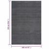 vidaXL Washable Rug Soft Shaggy Anthracite 160x230 cm Anti Slip