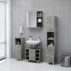 vidaXL Bathroom Mirror Cabinet Concrete Grey 62.5x20.5x64 cm Engineered Wood