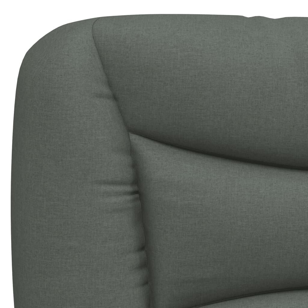 vidaXL Headboard Cushion Dark Grey 183 cm King Fabric