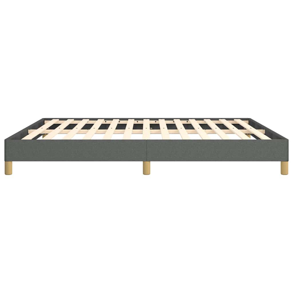 vidaXL Bed Frame without Mattress Dark Grey 193x203 cm King Fabric