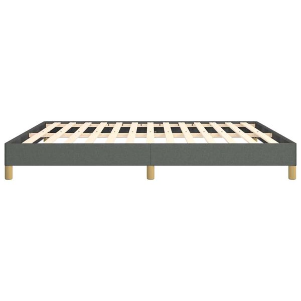 vidaXL Bed Frame without Mattress Dark Grey 193x203 cm King Fabric