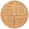 vidaXL Folding Garden Table &Oslash; 120 cm Solid Teak Wood