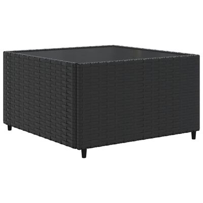 vidaXL 6 Piece Garden Lounge Set with Cushions Black Poly Rattan