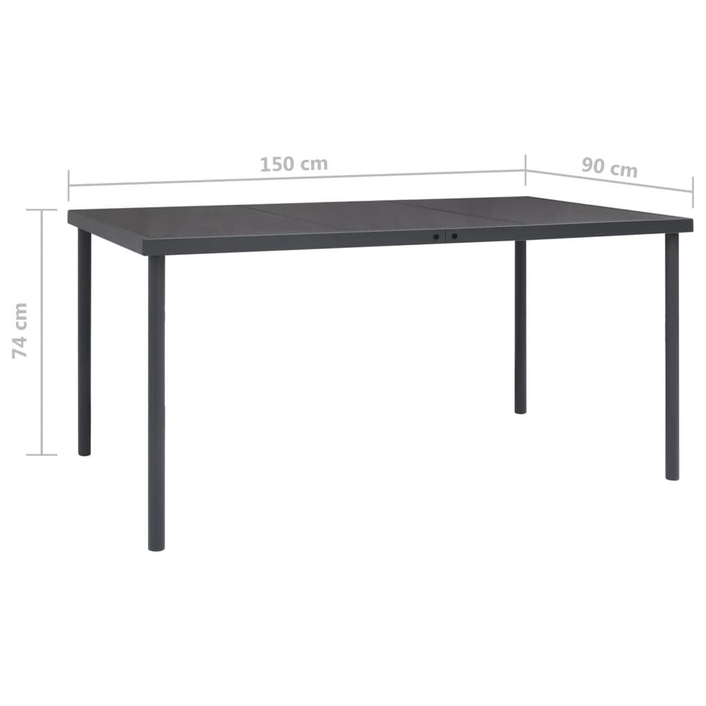 vidaXL 7 Piece Outdoor Dining Set Steel