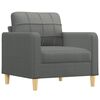 vidaXL 4 Piece Sofa Set with Pillows Dark Grey Fabric
