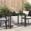 vidaXL Garden Dining Table Brown 90 x 90 x 75 cm Poly rattan