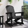 vidaXL Adirondack Rocking Chair Black 73.5 x 92 x 90cm HDPE