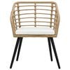 vidaXL 3 Piece Bistro Set Poly Rattan Oak