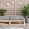 vidaXL Garden Footstool with Cushion Solid Wood Pine