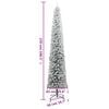 vidaXL Slim Christmas Tree 300 LEDs & Flocked Snow 270 cm
