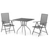 vidaXL 3 Piece Garden Dining Set Anthracite Steel