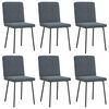 vidaXL Dining Chairs 6 pcs Dark Grey Velvet