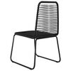 vidaXL Outdoor Chairs 6 pcs Poly Rattan Black