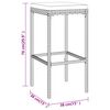 vidaXL 11 Piece Garden Bar Set with Cushions Grey Poly Rattan