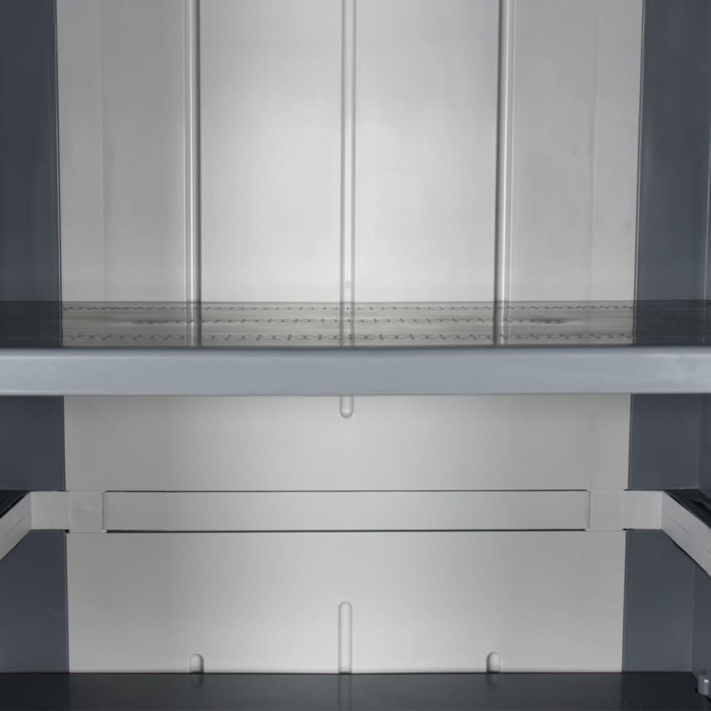 vidaXL Garden Storage Cabinet Grey 65x45x172 cm PP Rattan