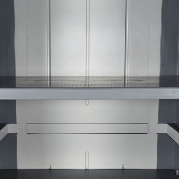 vidaXL Garden Storage Cabinet Grey 65x45x172 cm PP Rattan