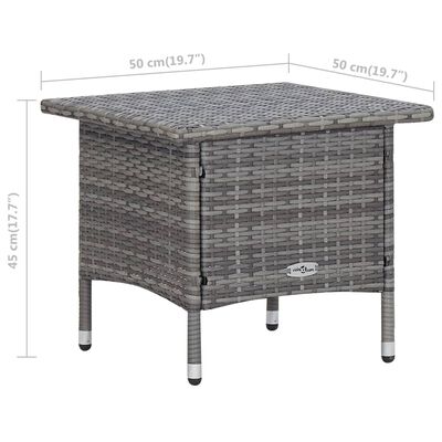 vidaXL 2 Piece Garden Lounge Set with Cushions Poly Rattan Grey