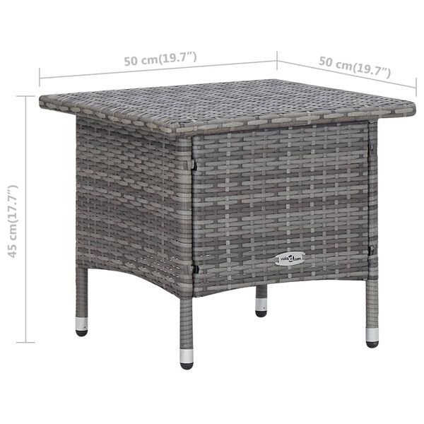 vidaXL 2 Piece Garden Lounge Set with Cushions Poly Rattan Grey