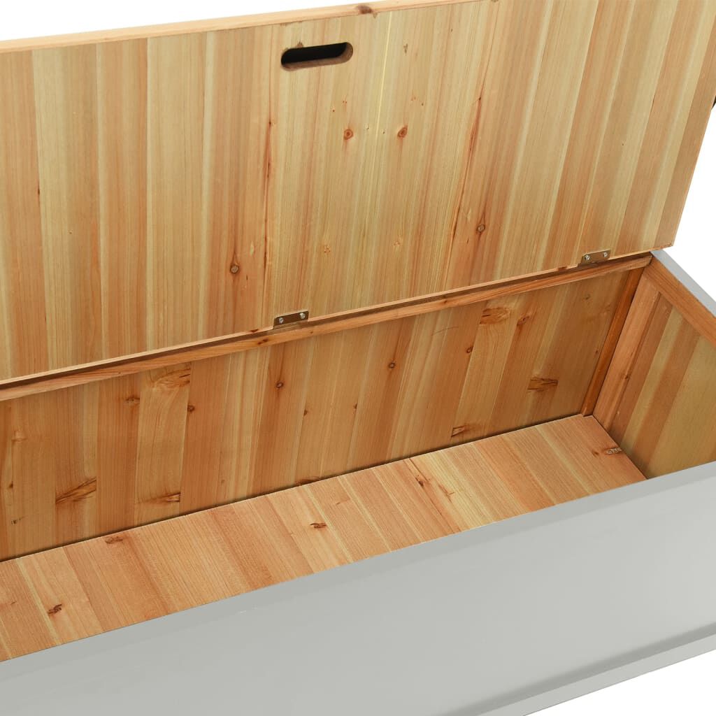 vidaXL Bench Grey 107x45x75.5 cm Solid Wood Fir