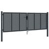 vidaXL Garden Gate Anthracite 300x100 cm Steel