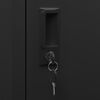 vidaXL Locker Cabinet Black 38x45x180 cm Steel