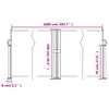 vidaXL Retractable Side Awning Anthracite 100x1000 cm