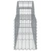 vidaXL Arched Gabion Basket 200x30x40/60 cm Galvanised Iron