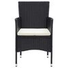 vidaXL Garden Dining Chairs 4 pcs Poly Rattan Black