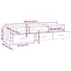 vidaXL TV Cabinet HAMAR White 158x40x40 cm Solid Wood Pine