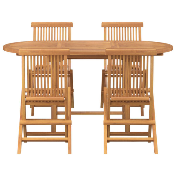 vidaXL Garden Dining Set 7 pcs Brown 160 x 80 x 75 cm Solid teak wood