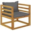 vidaXL 8 Piece Garden Lounge Set with Cushion Solid Acacia Wood