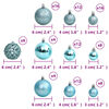 vidaXL Christmas Baubles 100 pcs Turquoise 3 / 4 / 6 cm