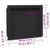 vidaXL Shower Niche Matt Black 41x51x10 cm