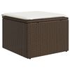 vidaXL 9 Piece Garden Sofa Set with Cushions Brown Poly Rattan