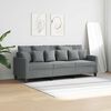 vidaXL 3-Seater Sofa Light Grey 180 cm Fabric