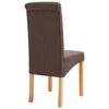 vidaXL Dining Chairs 2 pcs Brown Fabric