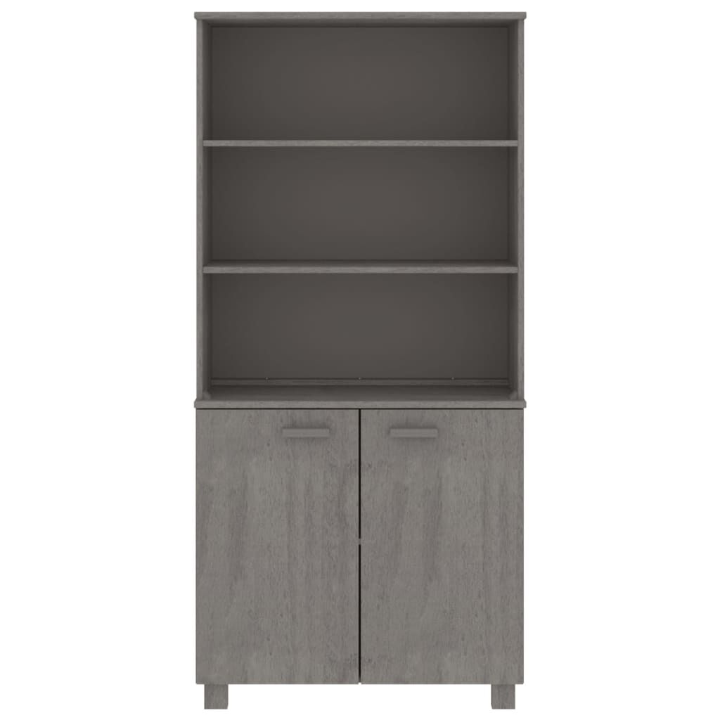 vidaXL Highboard HAMAR Solid Wood Pine Light Grey