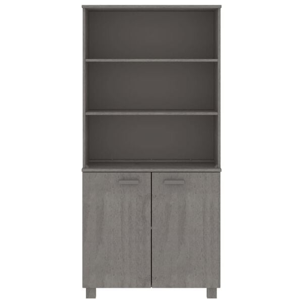 vidaXL Highboard HAMAR Solid Wood Pine Light Grey