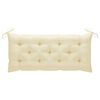vidaXL Folding Garden Bench with Cushion 118 cm Bamboo