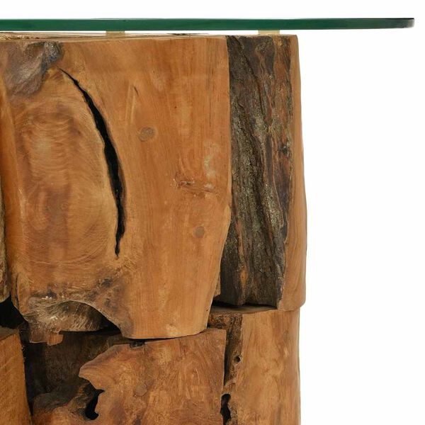 vidaXL Coffee Table Solid Teak Driftwood 60 cm