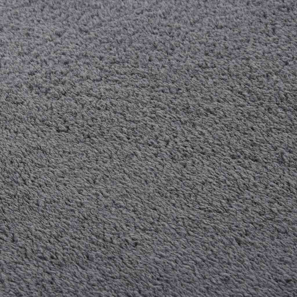 vidaXL Washable Rug Soft Shaggy Anthracite 160x230 cm Anti Slip