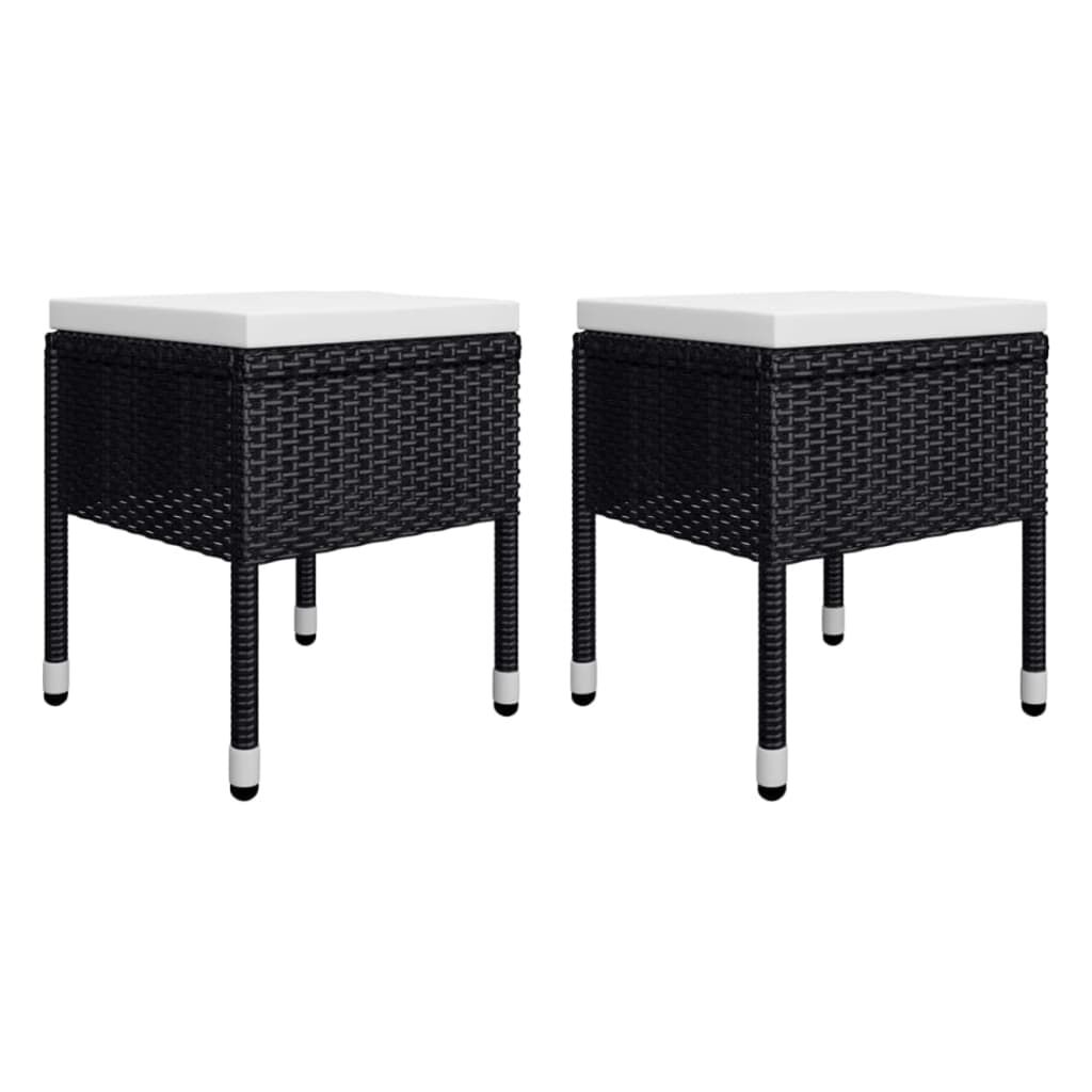 vidaXL 5 Piece Garden Dining Set Black