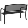 vidaXL Garden Bench 119 cm Black Steel