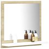 vidaXL Bathroom Mirror White and Sonoma Oak 40x10.5x37 cm Engineered Wood