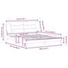 vidaXL Bed Frame with LED without Mattress "Hvar" Dark Grey 183x213 cm Fabric