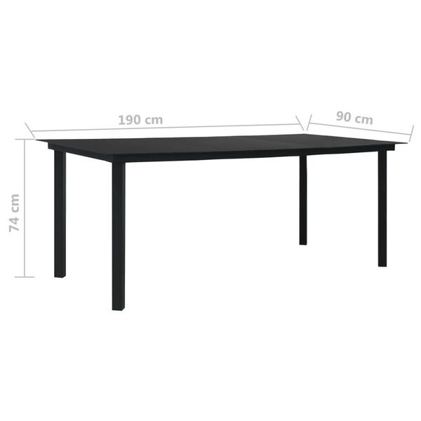 vidaXL 9 Piece Garden Dining Set