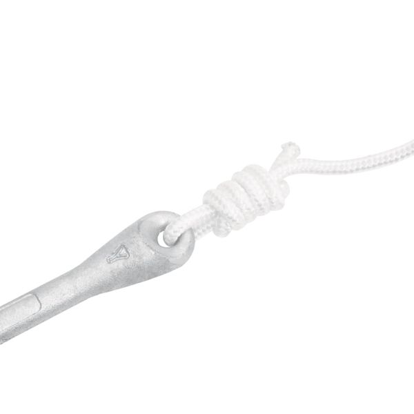 vidaXL Folding Anchor with Rope Silver 2.5 kg Malleable Iron