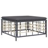 vidaXL 3 Piece Garden Lounge Set with Cushions Anthracite Poly Rattan